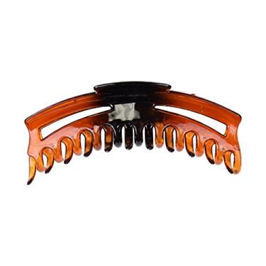 Imagem de Clipe de queixo longo para cabelo, Tortoise, 5.5 Inch wide