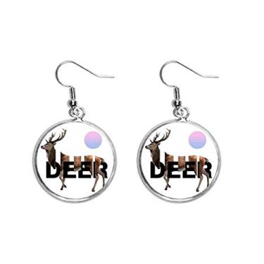 Imagem de Brinco feminino Deer Separe The Sun Body Ear Pendente Silver Drop Jewelry