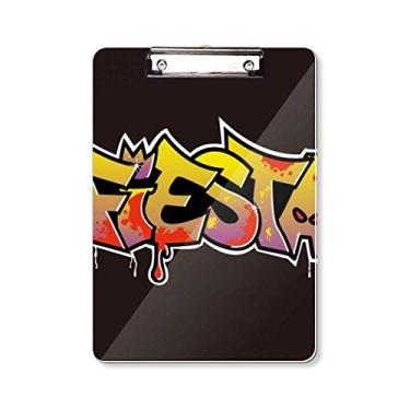 Imagem de Graffiti Street Fiesta Prancheta decorada à mão Placa de apoio A4