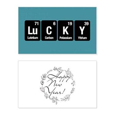 Imagem de Lucky Chemical Element Science New Year Festival Cartão de felicitações Bless Message Present