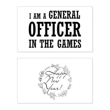 Imagem de Cartão de felicitações I Am A General Officer In The Games Ano Novo Festival Bless Message Present