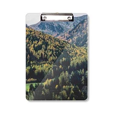 Imagem de Mountain Science Nature Scenery Prancheta verde pasta, bloco de notas A4