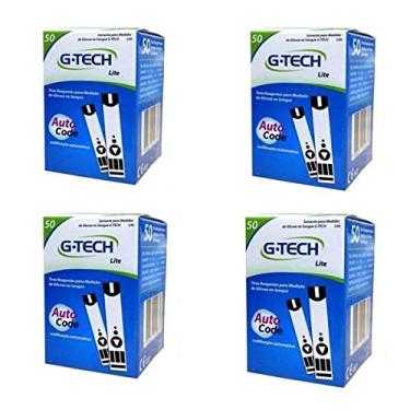 Imagem de Kit 200 Fitas Tiras De Glicemia Lite Gtech 200 Unidades Gtech