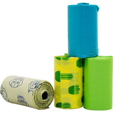 Imagem de Refil Saquinhos Higienicos Cata-Caca GermanHart Eco Cactos - 4 Unidades
