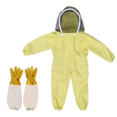 Imagem de RXYNLL Roupas de Apicultura Infantis para Apicultura - Equipamento de Proteção de Apicultura Infantil Profissional G Amarelo..
