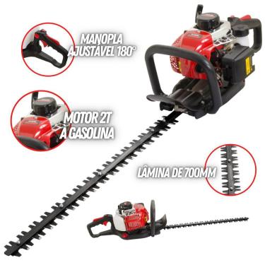 Imagem de Aparador Podador Kawashima HT23 À Gasolina 22,5CC 2T Duas Lâminas Com Duplo Sentido De Corte Manopla Ergonômica Para Árvores E Cercas Vivas