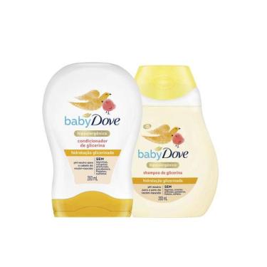 Imagem de Kit Shampoo 200ml + Condicionador Dove Baby Hidratação Glicerinada 200