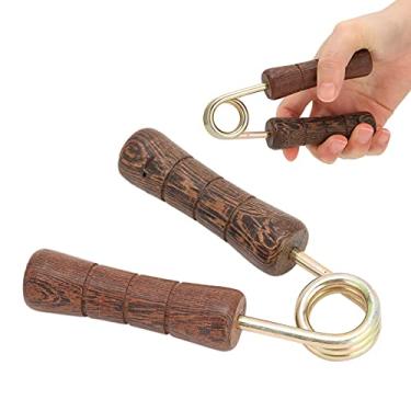 Imagem de DAUERHAFT Fortalecedor de aperto de mão, cabo de madeira, fortalecedor de mão, pulso antebraço, exercitador de mão, treinador de força