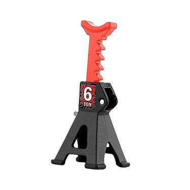 Imagem de Acessórios de ferramentas de decoração de suporte de metal para carro RC, altura ajustável, macaco de elevação de simulação para veículo RC de esteira, PRETO