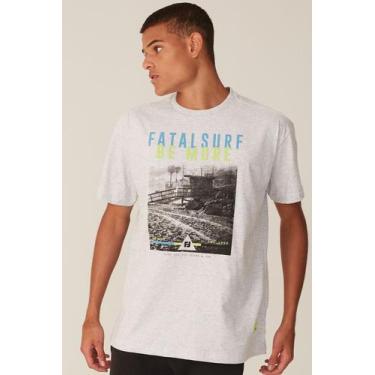 Imagem de Camiseta Fatal Plus Size Estampada Cinza Mescla