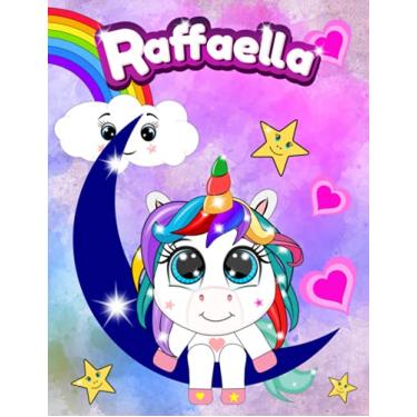Imagem de Quaderno con Baby Unicorno - Raffaella: Quadernone a quadretti con Unicorni ed Arcobaleno per Bambine - Le Pagine sono numerate con quadretti da 5mm e ... Notebook per scrivere e fare i compiti