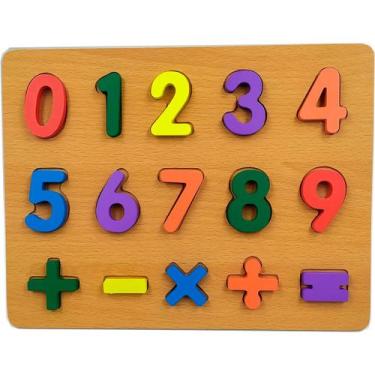 Imagem de Tabuleiro Números Coloridas Educativo Sensorial Pedagógico - Pais & Fi