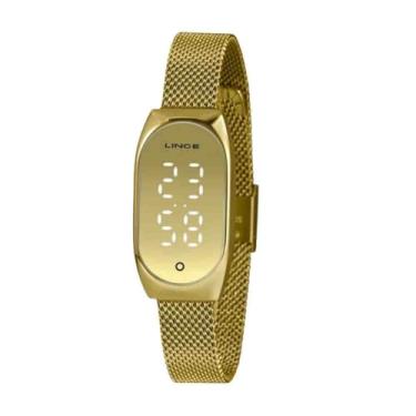 Imagem de Relógio LINCE feminino dourado digital LDG4706L CXKX
