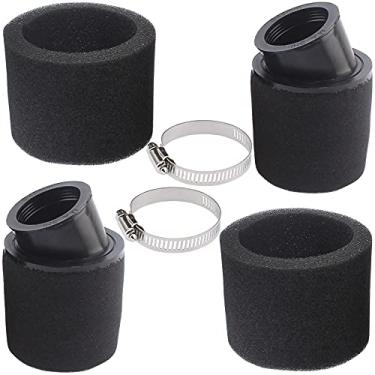 Imagem de LIYYDS 2 peças Universal 41mm 42mm 43mm Angled Double Foam Pod Performance Filter Cleaner 50cc 70cc 90cc 110cc 125cc Motocicleta ATV Quad Scooter Go Kart Pit Dirt Racing Super Pocket Mini Bike Yamaha