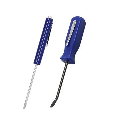 Imagem de LVOUP Mini barra multifunções azul com clipe de bolso e chave de fenda com pontas magnéticas fortes, 2 peças