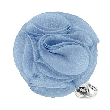 Imagem de Vittorio Vico Broche de lapela formal de flor rosa para homens - broche de rosa, flor de rosa para homens, 2.5" (6.36CM), Poliéster, Não aplicável