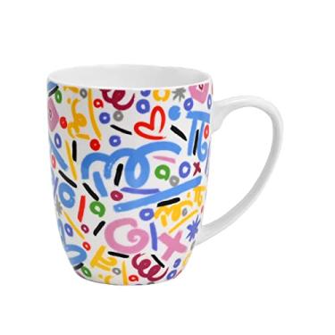 Imagem de BRITTO Caneca de café Romero Bone China, 500 ml, pinceladas, design de arte
