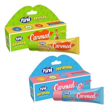 Imagem de Kit 2 Hidratante Labial Carmed Fini Bananas e Dentaduras
