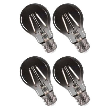 Imagem de Lâmpada Led Fumê Kit 4 unid. 30W Iluminação Branco Quente Decorativa Multifilamento Vintage Retrô Luz Casa Decoração