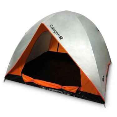 Imagem de Barraca de Acampamento 7 Pessoas Canyon Cinza e Laranja