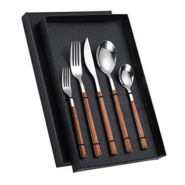 Imagem de Conjunto de Talheres de Aço Inoxidável de Alta Dureza Talheres Facas Garfos Colheres para Reuniões Familiares Restaurantes (Aramox6m9a17suwc-11)