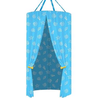 Imagem de Barraca de chuveiro de acampamento - cabine de chuveiro redonda com sala de entrada, tela de chuveiro externa e cortina - barraca de banheiro portátil para acampamento, A, 100 x 200 cm