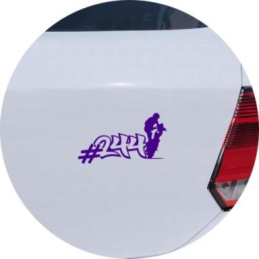 Imagem de Adesivo de Carro 244 Empinando a Moto - Cor Roxo - Melhor Adesivo, Rox