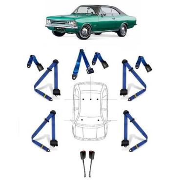 Imagem de Kit cinto de segurança COMPLETO para CHEVROLET OPALA + fechos - HCML, 