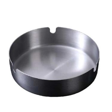 Imagem de 10 Cinzeiro em Inox Redondo Resistente Bar Restaurante - New Goods