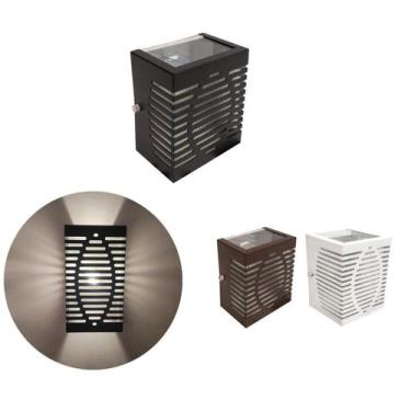 Imagem de Arandela 2 Foco E Frisos Externa Parede Muro Alumínio Ar9090 - IDEALLU