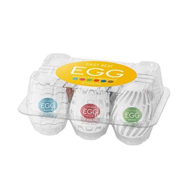 Imagem de Masturbador masculino Ovo Easy Beat da Tenga, pacote com variedade de ovos padrão para homens prazer e massageador, EGG-VP6 (3) 6 unidades