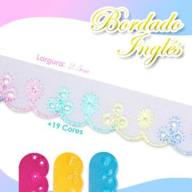 Imagem de Bordado Inglês - Rolo Com 13,7 Metros - Multicolorido  - Nº: Mul - Ctl