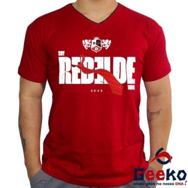 Imagem de Camiseta Soy Rebelde Tour 100% Algodão RBD Geeko, Vermelho gola v, M