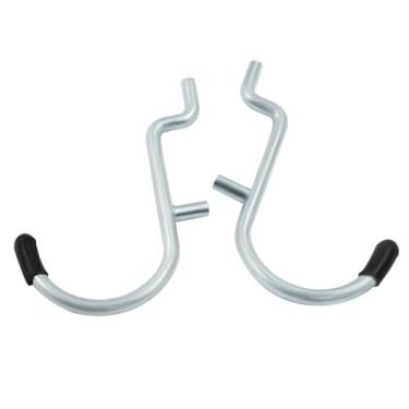 Imagem de LifCratms 60 peças de ganchos de metal para quadro de pegboard, expositor de parede de 1/10.2 cm, acessórios para pendurar ferramentas, joias, colares, chaves (cabeça preta)