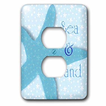 Imagem de 3dRose LLC lsp_60891_6 Aqua Sea and Sand Starfish Beach Theme Ocean Art 2 Plug Outlet Cover