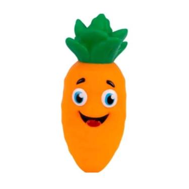 Imagem de Chocalho Mordedor Frutinhas Macio C/barulho Suave - Vila toy, Cenoura 