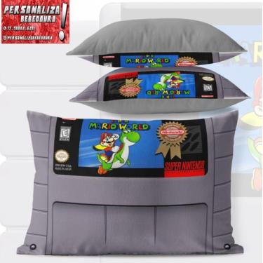 Imagem de Almofada Geek Cartucho de Jogo Mario - Personaliza 