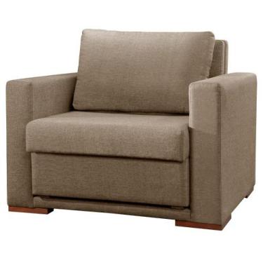 Imagem de Poltrona Cama Hermes Luxo Castellar Móbile, Linho bege