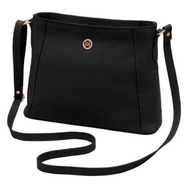 Imagem de Bolsa de Couro Mariart Jasmim, Preto
