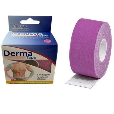 Imagem de Bandagem Funcional Elástica Kinésio 5cmX5m Lilás Derma Tape