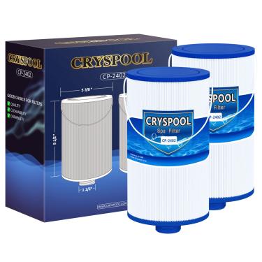 Imagem de Cryspool Filtro de spa MPT-Thread substitui Watkins 303279, FC-2402, filtro de banheira de hidromassagem de fluxo livre e Lifesmart, rosca mais fina de 3,8 cm, pacote com 2