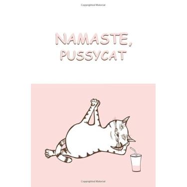 Imagem de Journal: Namaste, Pussycat (Pink) 6x9 - GRAPH JOURNAL - Journal with graph paper pages, square grid pattern