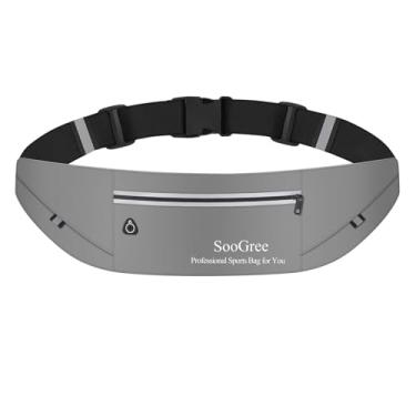 Imagem de Pochete fina para corrida masculina e feminina, pochete com zíper à prova d'água, suporte de telefone refletivo ultraleve, bolsa de cinto de exercícios para corrida, caminhada, ciclismo, acampamento,