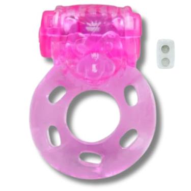 Imagem de Anel Peniano Com Vibro Estimulador Clítoris - 2 baterias - Sex Shop (Rosa)