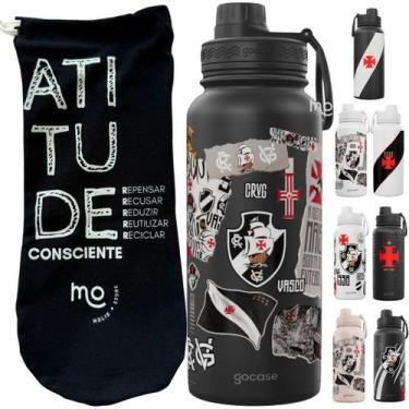 Imagem de Garrafa Térmica Gocase Fresh 950ml Oficial do Vasco com saquinho prote