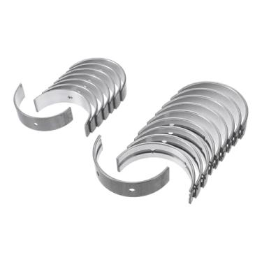 Imagem de ACROPIX Kit de rolamento principal e biela Nº 1171128010/1328128010 para Toyota Camry 2001-2008 Rolamento da haste do virabrequim do motor metal prateado 18 peças