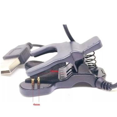Imagem de Cabo USB Carregador Para Relogio Inteligente Smartwatch 2 Pinos 4mm Un