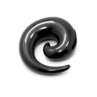 Imagem de Alargador Espiral Acrílico Preto - M2 Piercing, 18mm