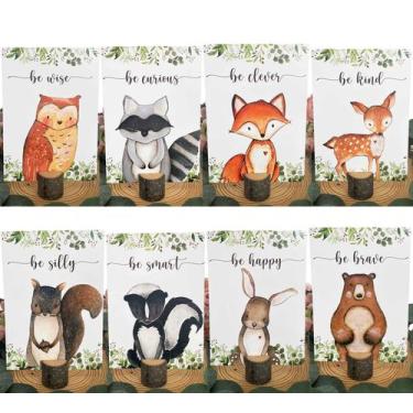 Imagem de Peças Centrais Buerhanerry Woodland Animal para Chá de Bebê - 8 Unidad