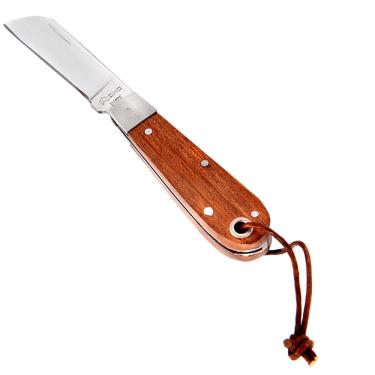 Imagem de Canivete Cimo 16/3 Inox Cabo Madeira com Cordão de Couro